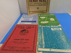 Lot of 5 Vintage Sheet Music Books Flute Piano Violin 1950&rsquo;s 60s