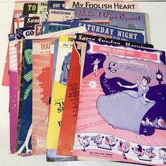 Vintage 1940s Sheet Music Mixed Lot of 50 Disney WWII Era Musicals Solos Rare