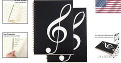 160 Pages Blank Sheet Music Notebook – 2 Pack, Durable Hardcover for Composers