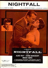NIGHTFALL Sheet Music « Nightfall » Aldo Ray Anne Bancroft Brian Keith