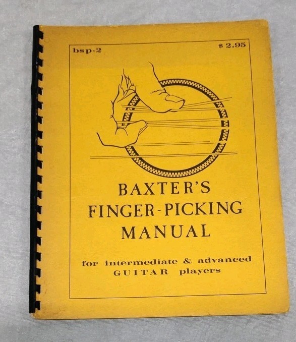1966 Robert BAXTER&rsquo;S FINGER-PICKING MANUAL BSP-2 Intermediate Advanced Guitar