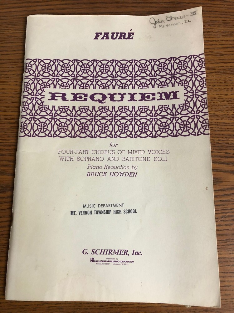 MVTHS – Requiem – Sheet Music