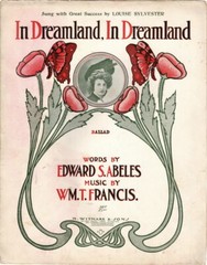 In Dreamland, In Dreamland, Louise Sylvester Cover Photo 1904 vntg sheet music