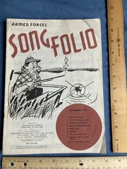 Lot 4 ARMED FORCES SONG FOLIO Nov 1959 Aug 1962 Jan 1963 Apr 1963 Music & Verses
