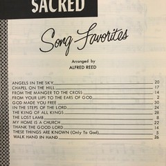 Popular Sacred Song Favorites Organ Vintage Sheet Music Alfred Reed Ethel Smith