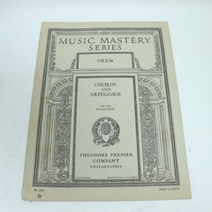 Chords and Arpegios for Piano Songbook Score Music Mastery Series 1902 T Presser