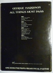 GEORGE HARRISON Songbook ALL THINGS MUST PASS Sheet Music PVG organ POSTER/LYRIC