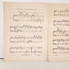 Antique 1892 Shepherds All and Maidens Fair Piano Solo Sheet Music