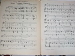 1926 Nick Lucas LOOKING AT THE WORLD THRU ROSE COLORED GLASSES Sheet Music Vtg