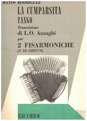 LA CUMPARSITA FOR 2 ACCORDIONS BY L.O. ANZAGHI *ITALY – ACCORDION SOLO MUSIC NOS