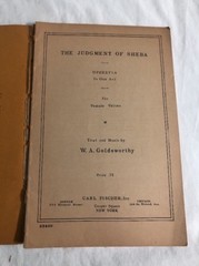 The Judgment of Sheba ~ An Operetta in One Act ~ For Female Voices