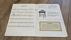 GE Sheet Music Instruction Book for Your 3-Octave Chord Organ 20 Songs