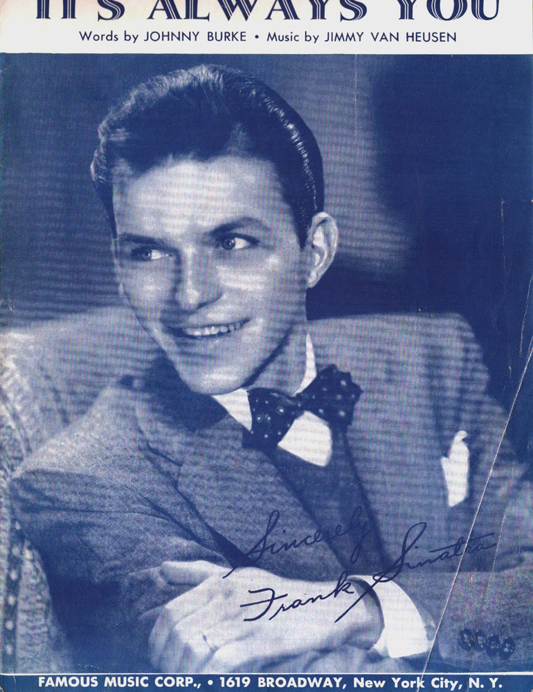 It&rsquo;s Always You Frank Sinatra 1941 Sheet Music Johnny Burke Jimmy Van Heusen