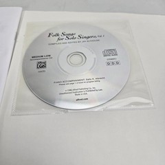 Folk Songs For Solo Singers Vol 1 Medium Low Songbook CD Alfred Music Book