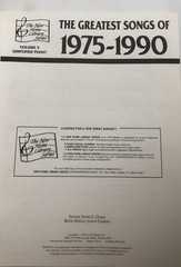 The New Home Library Series Vol 5 The Greatest Songs Of 1975-1990 Piano Vocal