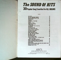 The Sound of Hits 30 Popular Song Favorites For All Organs by Bourne Co. 1965