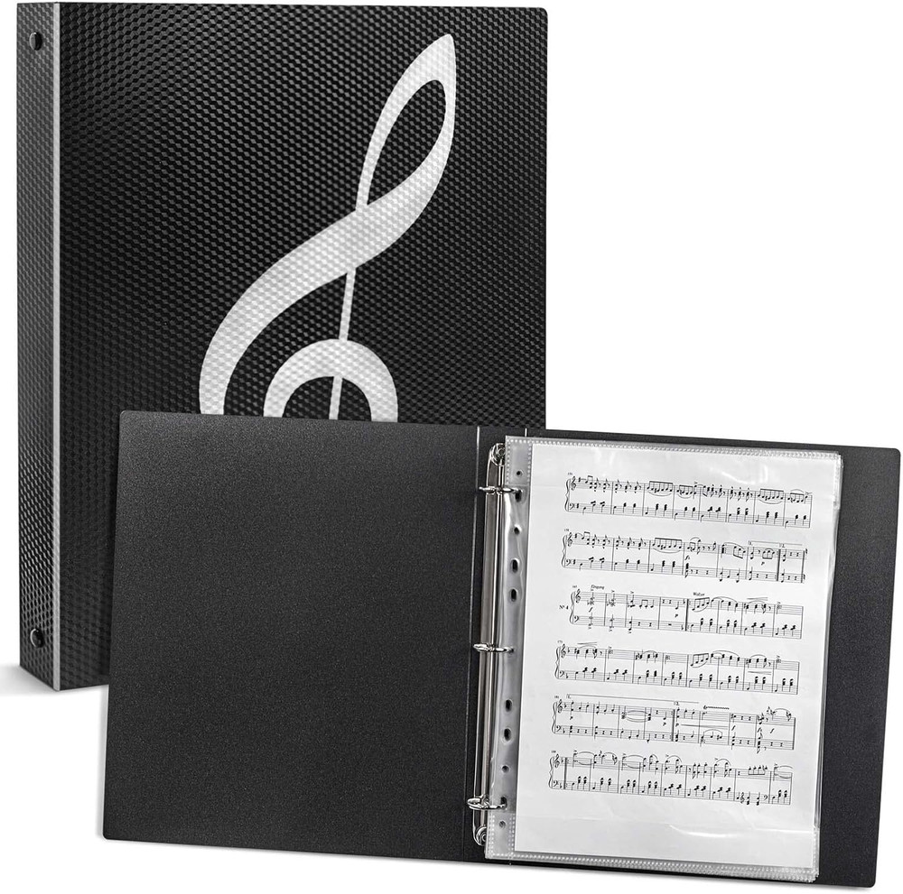 Sheet Music Folder, Letter Size Music Binder, 80 Pages Capacity, Writable Choir