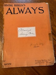 ANTIQUE SHEET MUSIC 1925 IRVING BERLIN&rsquo;S ALWAYS IRVING BERLIN INC.