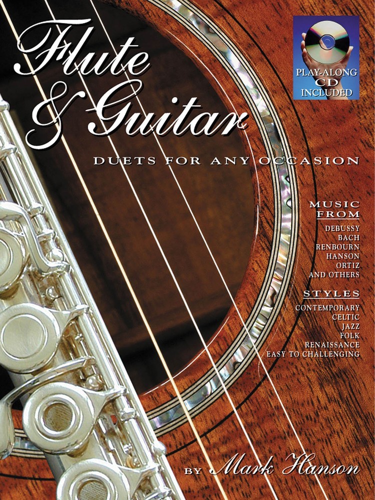 Flute & Guitar Duets for Any Occasion Sheet Music 11 Songs Tab Book CD Pack