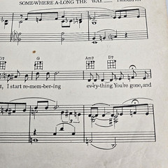 Somewhere Along the Way 1952 Sheet Music Piano Lyrics Chord Gallop Nat King Cole