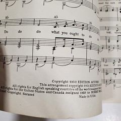 You You You Robert Mellin & Lotar Olias 1952 Piano Voice Sheet Music Vintage