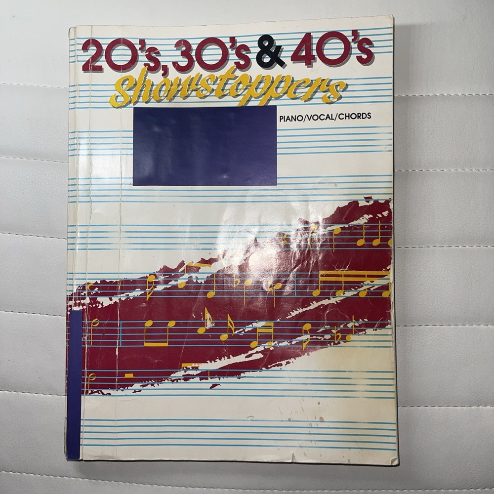 Sheet Music 20&rsquo;s 30&rsquo;s & 40&rsquo;s Showstoppers Songbook 1987 Piano Vocal Chords