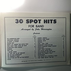 Robbins Music Corp 30 Spot Hits Collection Song Book Concert Band Marching Int