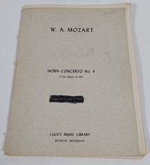 Mozart Horn Concerto No 4 Orchestra Parts Full Score Lucks Sheet Music Symphony