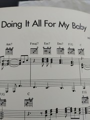 Huey Lewis & The News Doing It All For My Baby Guitar Vocal Sheet Music Rare