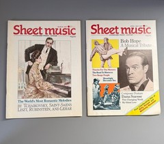 Lot of 20 Issues Sheet Music Magazines Vintage 1986-1989 Piano Guitar Organ