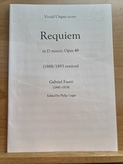 Requiem In D Minor, Opus 48 Gabriel Faure Vocal/Organ Score Sheet Music