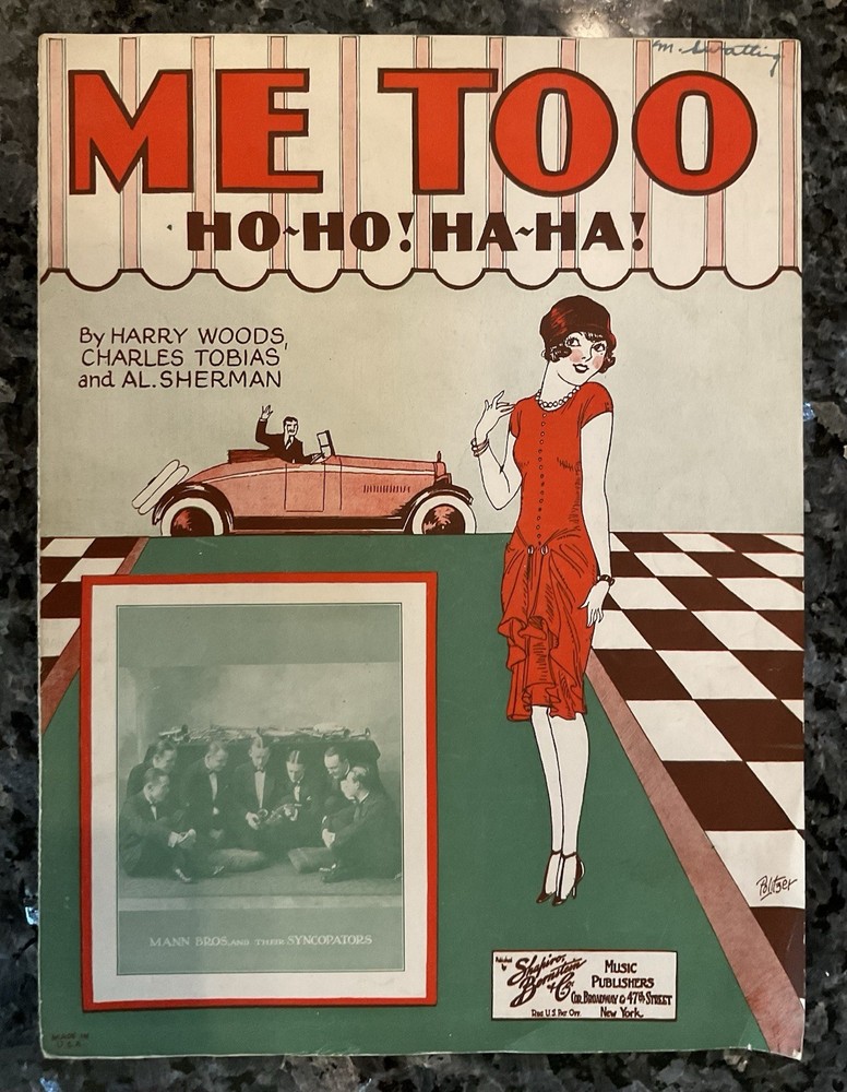 Antique Sheet Music Me Too Ho-ho! Ha Ha! 1926 Piano Voice