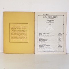 1938 Dick Cunliffe&rsquo;s Collection For Bb Clarinet Sheet Music Songbook Vol II