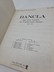 DANCLA Op 118 Six Airs Varies For Piano VIOLIN Fischer EXERCISE BOOK Vintage