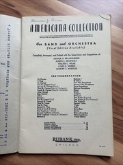 Vintage Sheet Musix Book 1952 AMERICANA COLLECTION for Band & Orchestra