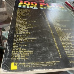 100 PLUS BIG POPS PIANO/VOCAL/ORGAN/CHORDS MUSIC BOOK 1974