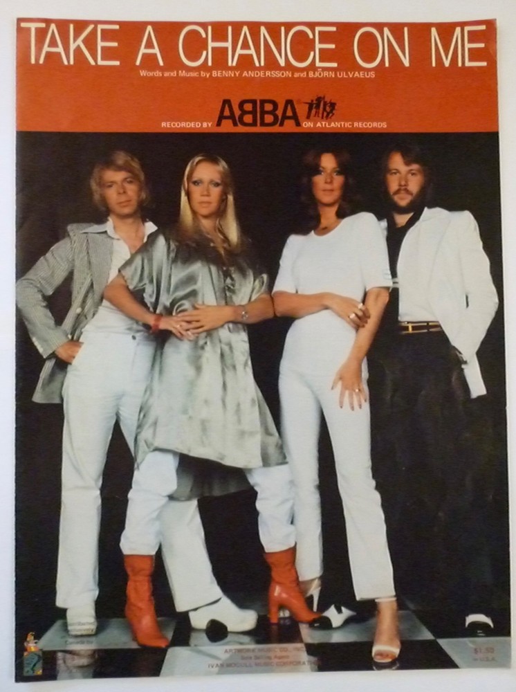 TAKE A CHANCE ON ME Sheet Music ABBA 1978 Benny Andersson Bjorn Ulvaeus
