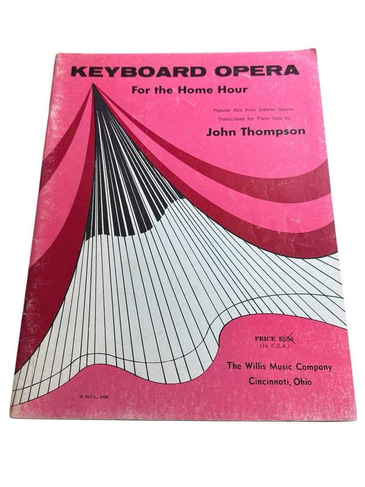 Vtg 1975 John Thompson Keyboard Opera Piano Solos Sheet Music Book