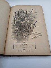 Honey Out Of The Rock Songbook Sheet Music Antique Hardcover 1892