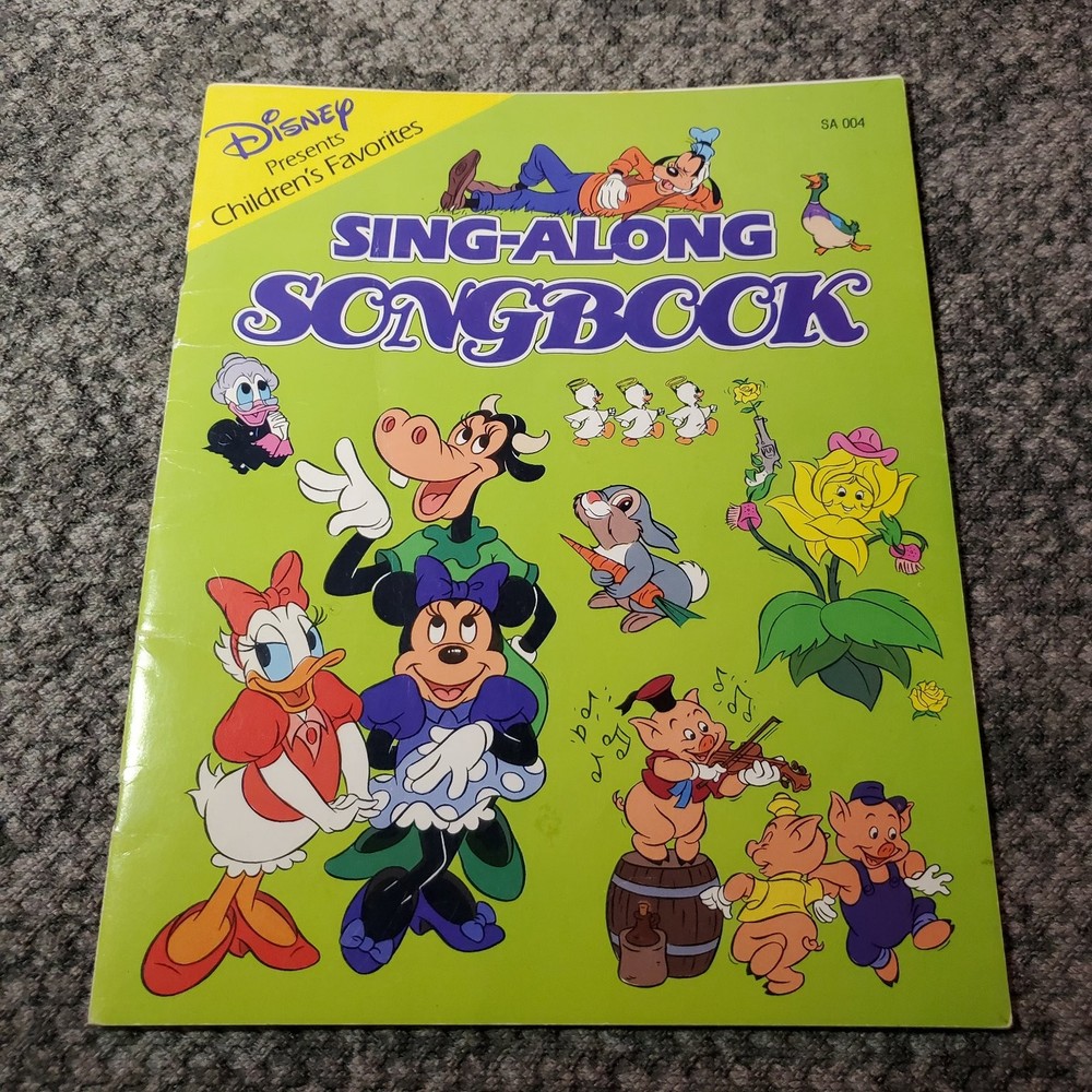 Disney Children&rsquo;s Favorites SING-ALONG SONGBOOK P/V/G Disneyland 1987 24pp
