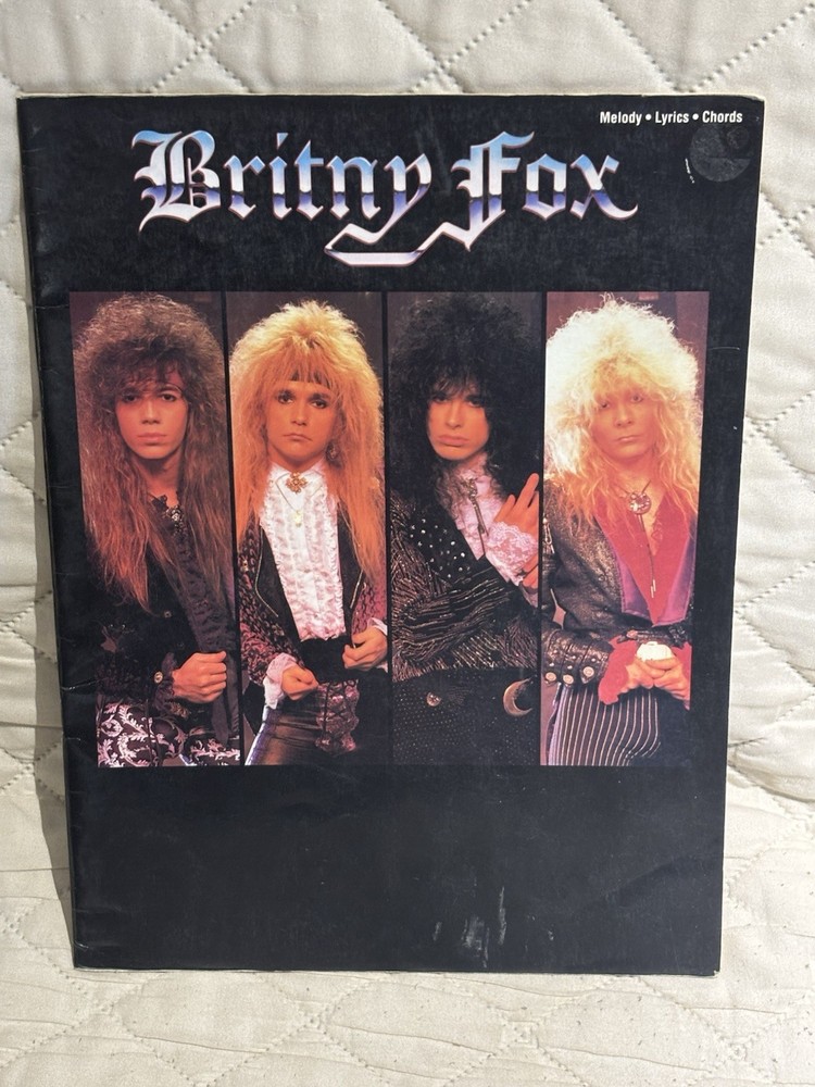 Britny Fox, Songbook, 1989, Melody/Lyrics/Chords, Songbook, 1989 SHIPS FREE