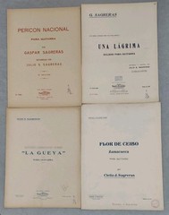 Julio S Sagreras Rare 4 Guitar Sheet Music Classical Spanish Folk Dance Songs