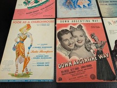 Vintage Sheet Music LOT 1940&rsquo;s Don Ameche Betty Grable Carousel Art Deco Covers
