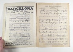 1926 « Hello, Aloha, How Are You? » SHEET MUSIC piano & ukulele GILBERT & BAER