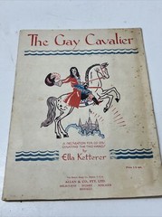 VINTAGE MUSIC SHEET THE GAY CAVALIER HORSE ELLA KETTERER CASTLE ALLAN & CO PIANO
