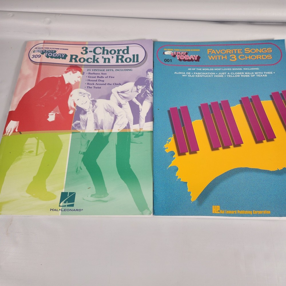 (2) 3-Chord Books Rock &lsquo;n&rsquo; Roll – EZ Play Today #309 #001 Hal Leonard Music