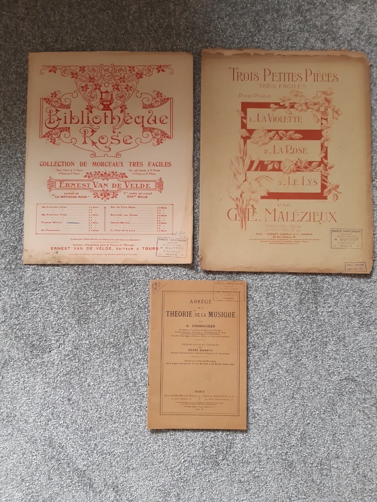 Theorie De La Musique 1929 Bibliotheque Rose Trois Petites Pieces Sheet Music FR