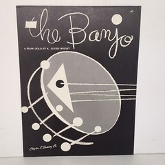 Antique 1920 The Banjo Piano Solo Sheet Music by N Louise Wright