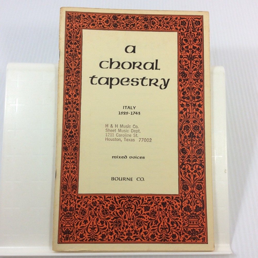 A Choral Tapestry Songbook Italy 1525 1743 Music SATB