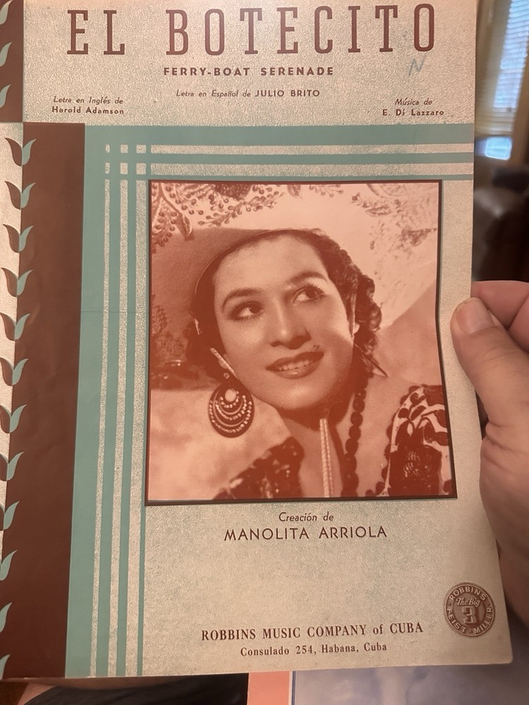 P 1940 Latin American Sheet Music EL BOTECITO + Bonus Mystery Latin Sheet